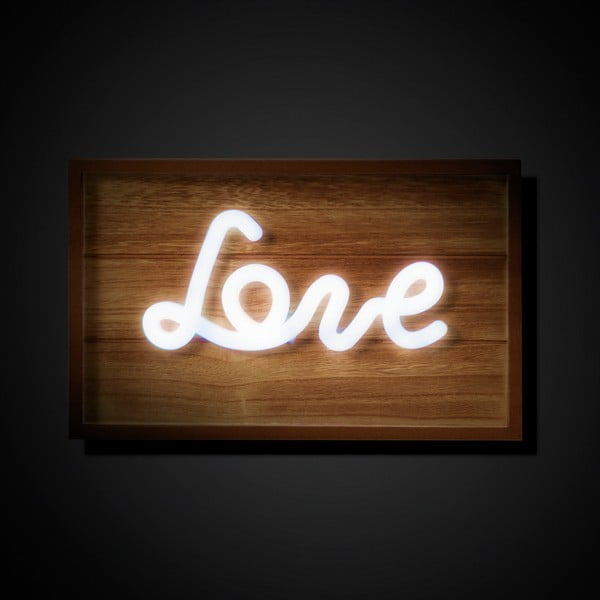 Svetlobna lesena dekoracija Tomasucci Love-image-1