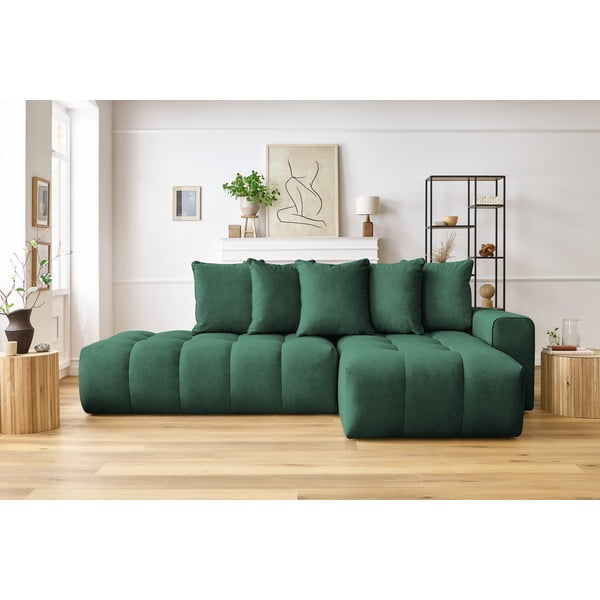 Zeleni kotni kavč (desni kot) Mont-Blanc - Bobochic Paris-image-1