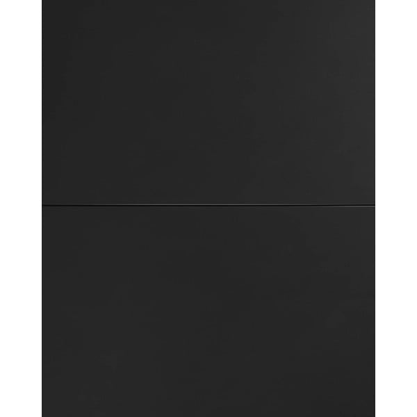 Črna okrogla raztegljiva jedilna miza s stekleno mizno ploščo ø 160 cm Vashti – Kave Home-image-3