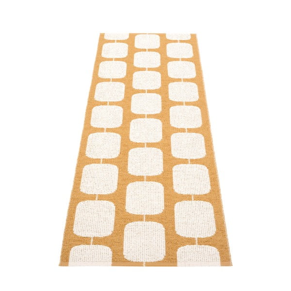 Oker rumen/kremno bel zunanji in notranji tekač 70x200 cm Sten Ochre – Pappelina