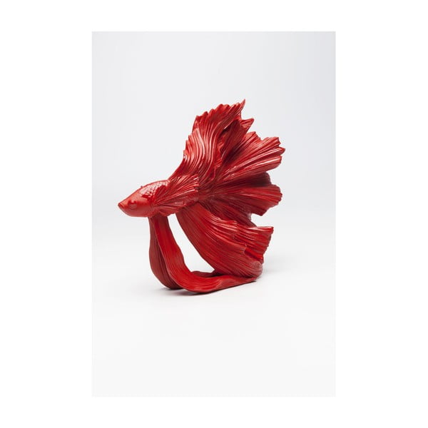 Rdeč dekorativni kip Kare Design Betta Fish