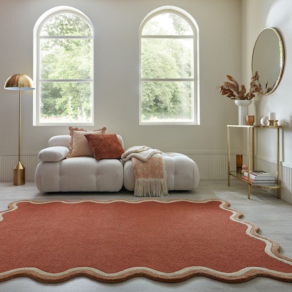 Ročno tkana preproga iz mešanice volne v barvi terakote 120x170 cm Rivo Wool – Flair Rugs-image-1