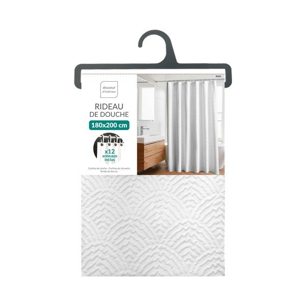 Bela zavesa iz mikrovlaken 180x200 cm Baltic – douceur d'intérieur-image-1