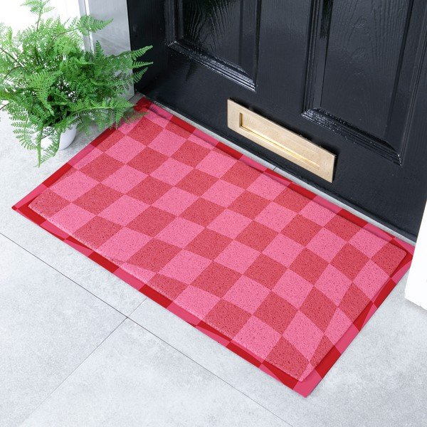 Predpražnik iz reciklirane plastike 40x70 cm Wavy Checkerboard  – Artsy Doormats-image-1