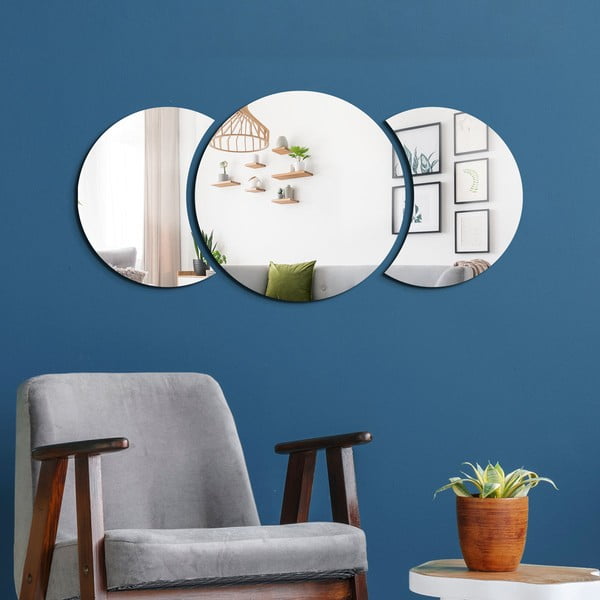 Stenska nalepka 26x26 cm Half-moon Mirror - Ambiance-image-1