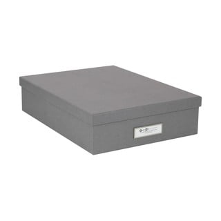 Siva škatla škatla za shranjevanje dokumentov Bigso Box of Sweden Oskar, velikost A4