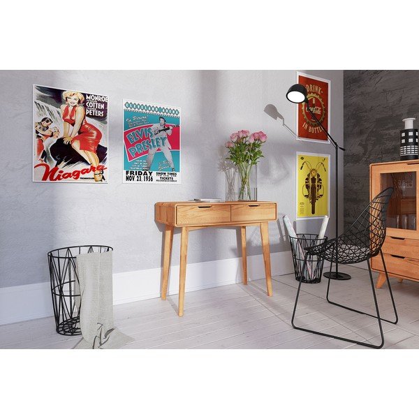 Toaletna mizica iz bukovega lesa 90x40 cm Greg - The Beds-image-1