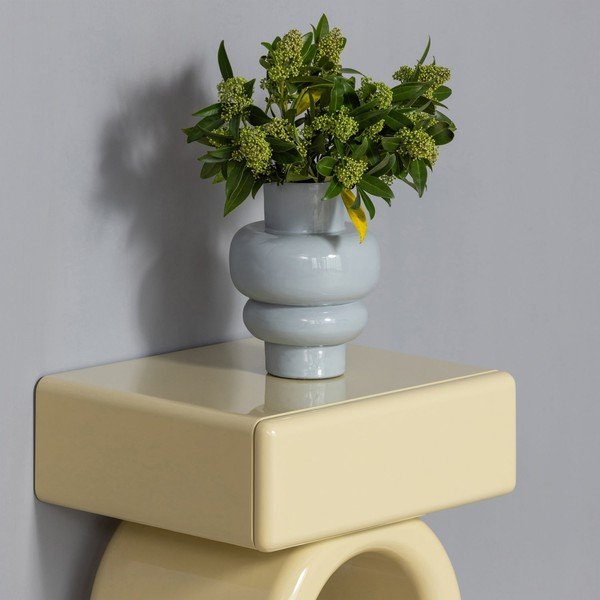 Svetlo siva kovinska vaza (višina 27 cm) Auri – WOOOD-image-1