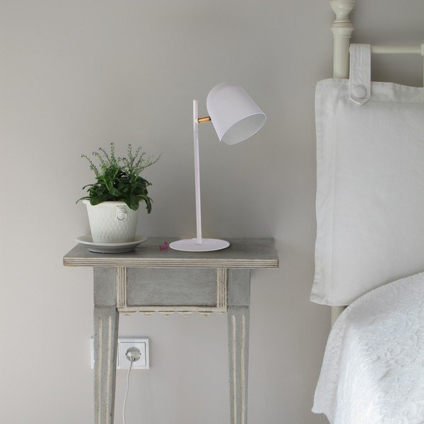 Bela namizna svetilka SULION Paris, višina 40 cm-image-1