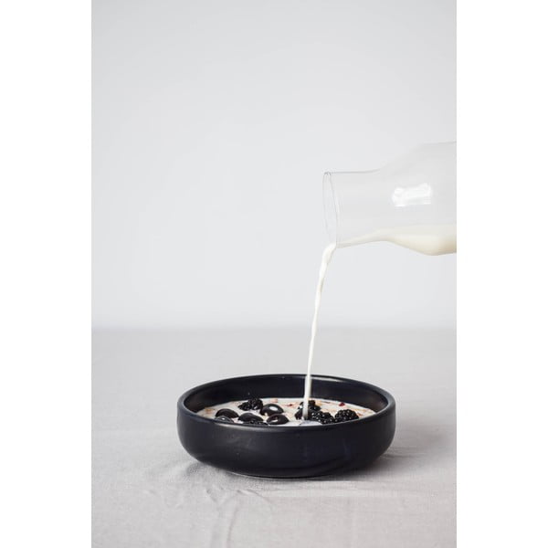 Črna kamnita posoda za zajtrk ÅOOMI Luna, ø 16 cm-image-3
