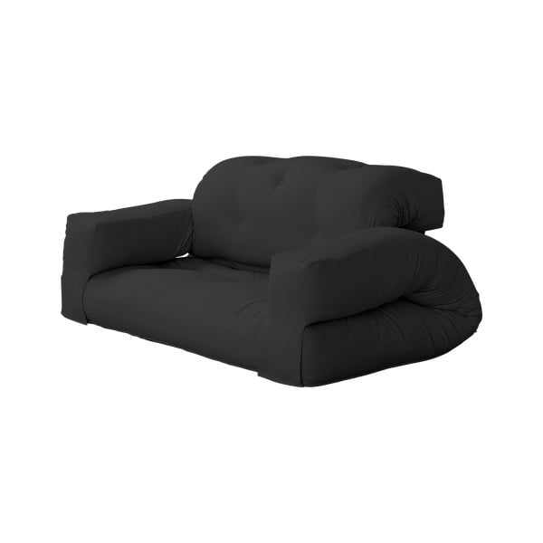 Črna raztegljiva sedežna garnitura 140 cm Hippo - Karup Design