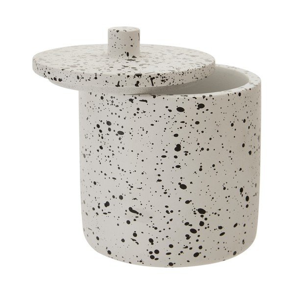 Kremno bel betonski kopalniški organizator za vatke ali vatirane palčke Mozie – Premier Housewares-image-3