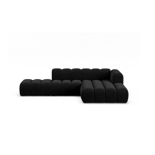 Antracitno siva kotna sedežna garnitura (desni kot) Lupine – Micadoni Home