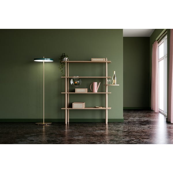 Temno zelena LED zatemnitvena stoječa svetilka s kovinskim senčnikom (višina 151 cm) Asteria Floor – UMAGE-image-1