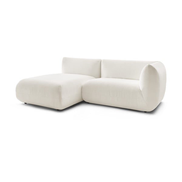 Bela kotna žametna zofa (levi kot) Lecomte - Bobochic Paris-image-3