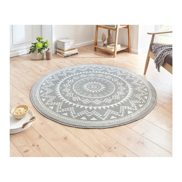 Sivo-zelena preproga Hanse Home Celebration Valencia, ⌀ 140 cm-image-1