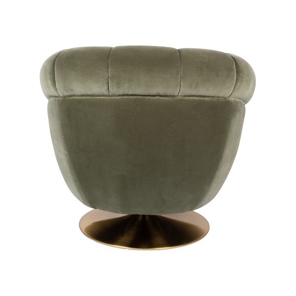 Olivno zelen žametni fotelj Dutchbone Članica-image-3