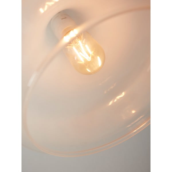 Bela viseča svetilka s steklenim senčnikom ø 25 cm Reykjavik – it's about RoMi-image-3