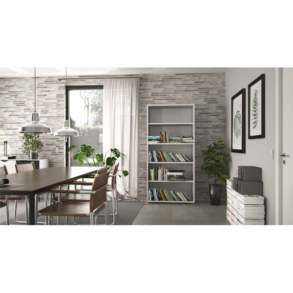 Bela modularna knjižna polica 89x189 cm Prima – Tvilum-image-1