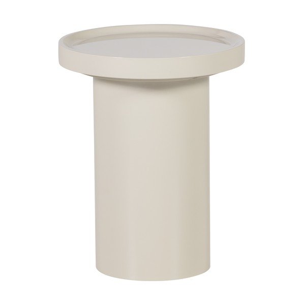 Okrogla stranska mizica v sijajnem dekorju ø 40 cm Veluna – WOOOD