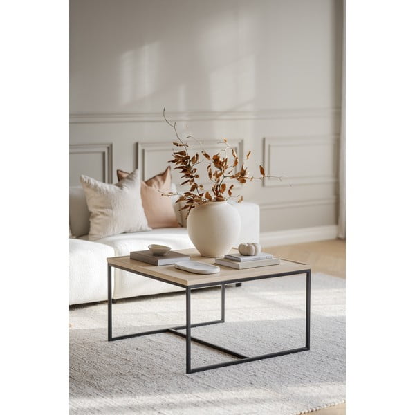 Mizica s hrastovo mizno ploščo ø 80 cm Deerfield – Rowico-image-3