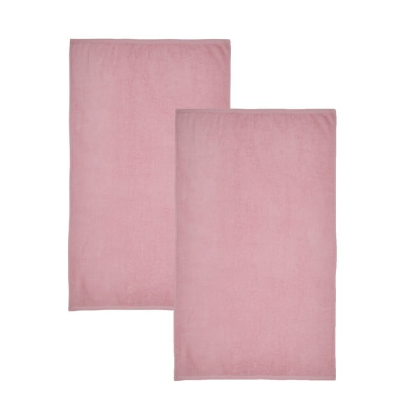 Rožnate hitro sušeče frotirne bombažne brisače v kompletu 2 ks 90x140 cm Quick Dry – Catherine Lansfield
