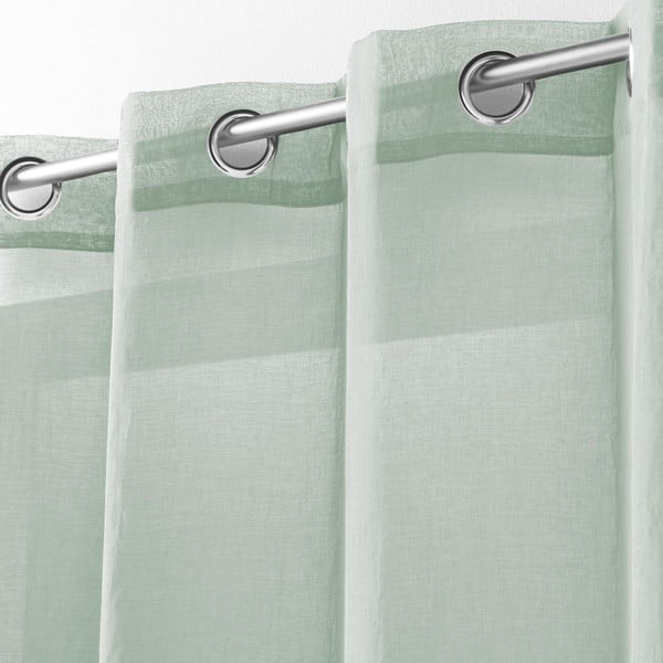 Svetlo zelena prosojna zavesa 140x280 cm Telma – douceur d'intérieur-image-1