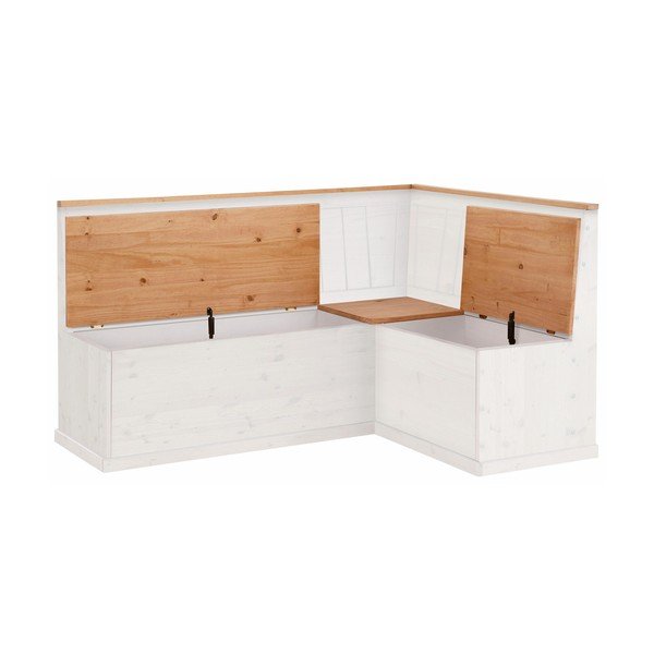 Nastavljiva kotna klop iz belega bora s prostorom za shranjevanje Støraa Silas-image-2