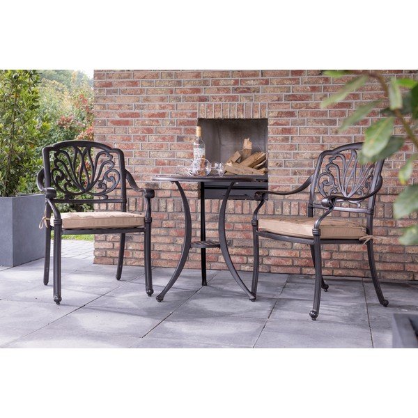 Aluminijasta okrogla vrtna mizica ø 62 cm Amalfi – Hartman-image-1
