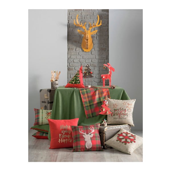 Zeleno-rdeč namizni tekač Mike & Co. NEW YORK Honey Celebration, 40 x 140 cm-image-1