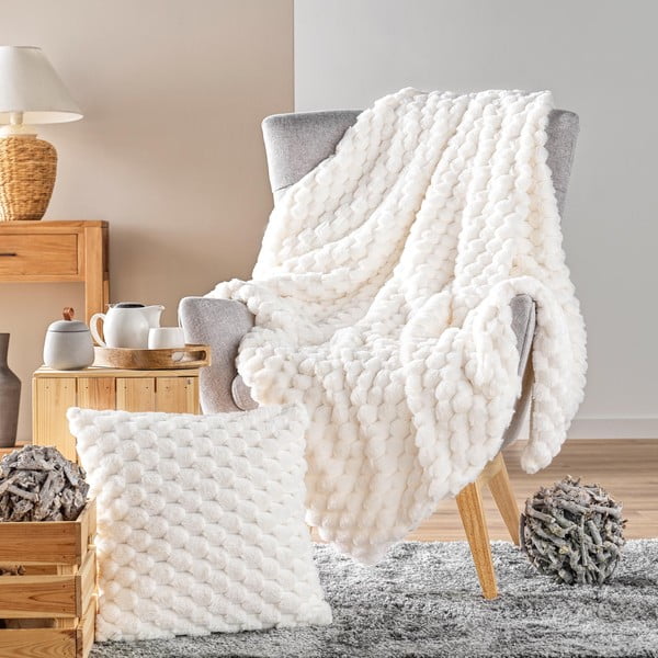 Okrasna blazina iz umetnega krzna 45x45 cm Frosty – douceur d'intérieur-image-1