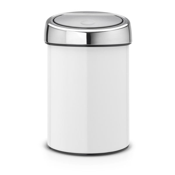 Bel jeklen koš za smeti na dotik 3 l Touch Bin – Brabantia-image-2