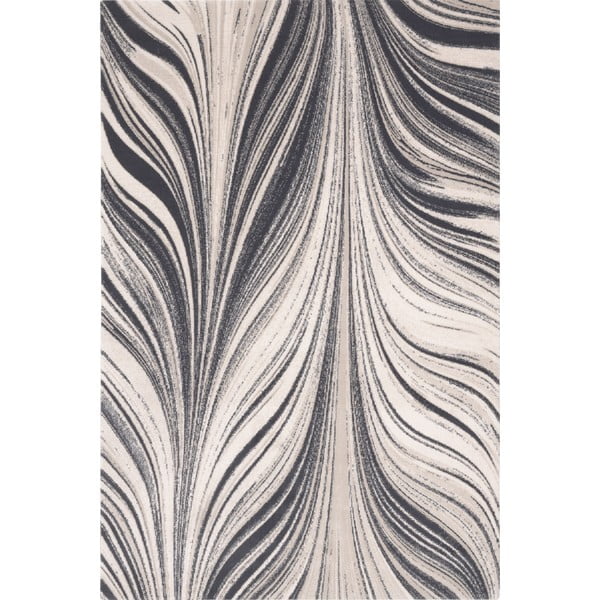 Siva/kremno bela volnena preproga 160x240 cm Zebre – Agnella