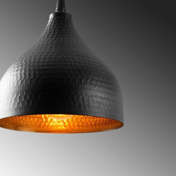 Črna viseča svetilka s kovinskim senčilom ø 18 cm Tattoo – Opviq lights-image-4