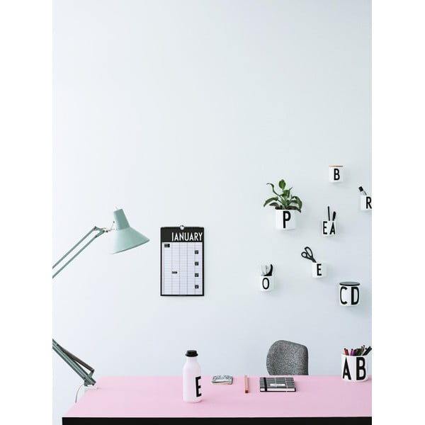 Črn stenski planer Design Letters Month-image-1