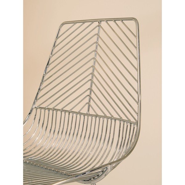 Kovinski jedilni stol v srebrni barvi District – Premier Housewares-image-4