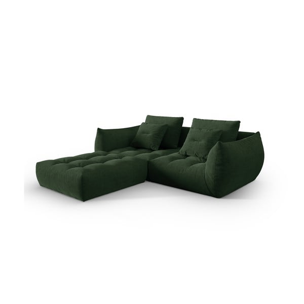 Temno zelena kotna sedežna garnitura (s kotom po izbiri) Bloom – Micadoni Home-image-2
