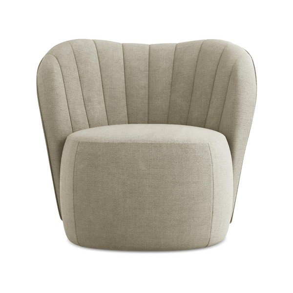 Bež fotelj iz šenilje Keloa – Makamii-image-1