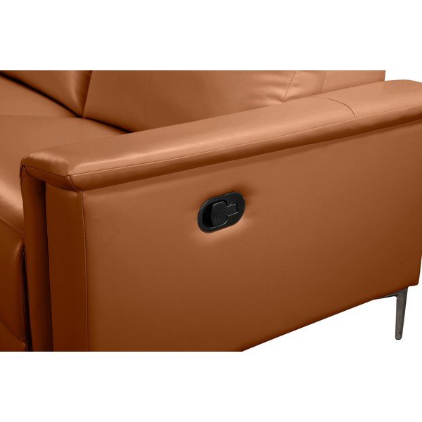 Rjava kotna sedežna garnitura iz umetnega usnja (levi kot) Lund – Støraa-image-4