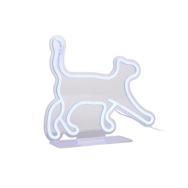 Modra LED neon svetilka 5 W Walking Cat – Leitmotiv