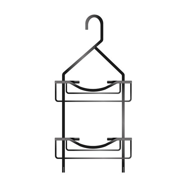 Mat črna aluminijasta viseča kopalniška polica Filaire Aluminium – douceur d'intérieur