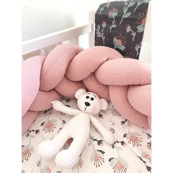 Roza bombažni mantinel za posteljo T-TOMI , dolžina 180 cm-image-1