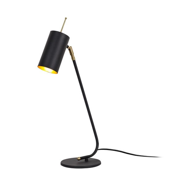 Črna/zlata namizna svetilka s kovinskim senčnikom (višina 55 cm) Sivani – Opviq lights