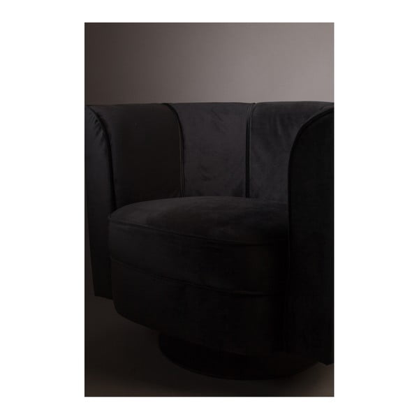 Črn fotelj Dutchbone Flower-image-4