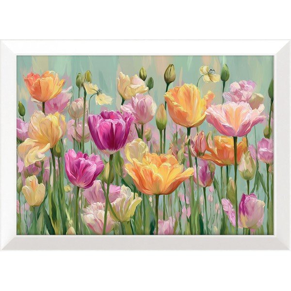 Tiskana slika z okvirjem 75x56 cm Spring Tulip – Styler
