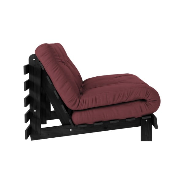 Bordo rdeča raztegljiva sedežna garnitura 140 cm Roots Black Night – Karup Design-image-4