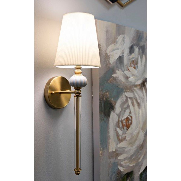 Stenska svetilka v beli in zlati barvi Warsaw – Mauro Ferretti-image-1