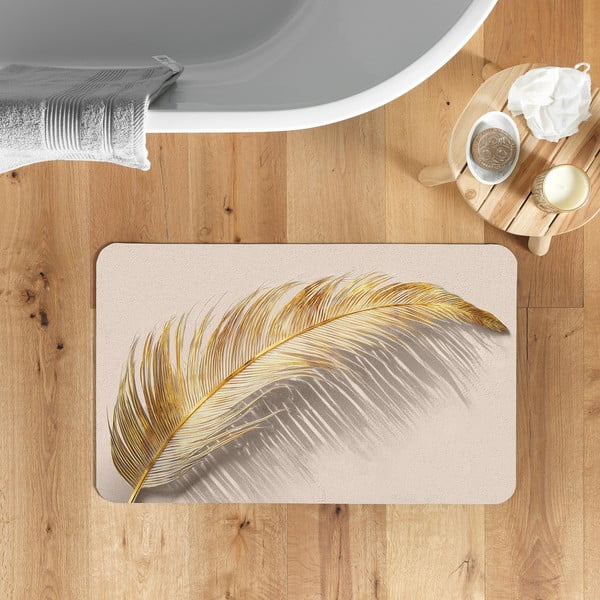 Svetlo rjava kopalniška preproga 50x120 cm Angelica – douceur d'intérieur-image-1