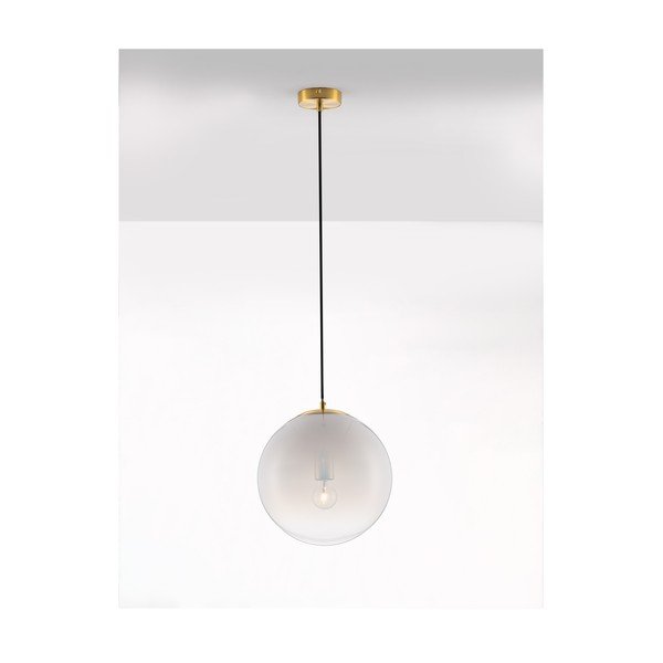 Bela/v zlati barvi steklena viseča svetilka ø 30 cm Vita – Nova Luce-image-2