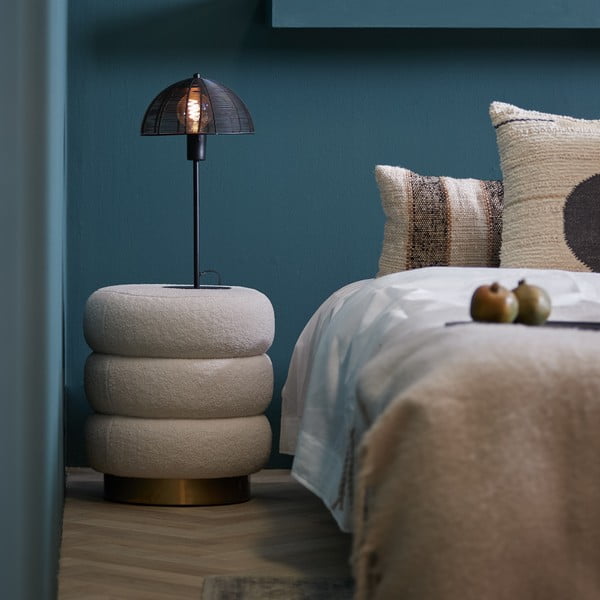 Bel tabure iz tkanine bouclé Kimi – Light & Living-image-4